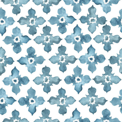 Rabat Cotton Curtain Fabric - Aegean