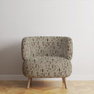 Ravenna upholstery fabric upholstered accent chair showcasing modern geometric pattern and soft textured finish