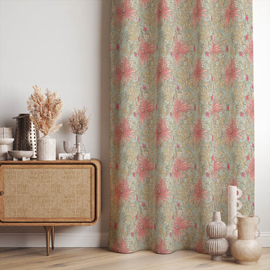  Gorgeous Reuben Floral Fabric draped over a luxurious sofa in a living room setting