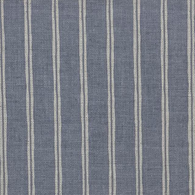 Rowley Ticking Stripe Upholstery Fabric in classic blue and white