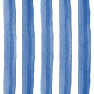 Salem Stripe Blue washable curtain fabric with softly painted blue vertical bands on a fresh white ground