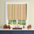 Salem Stripe Golden Roman blind bringing a warm yellow striped pattern to the window