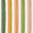 Salem Stripe Meadow washable curtain fabric with soft green painted stripes on a white background