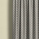 Shellwick Noir geometric linen curtain fabric styled as sophisticated curtains