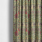 Snakeshead Forest William Morris style curtain fabric shown in a room set, decorative botanical linen fabric for curtains and blinds