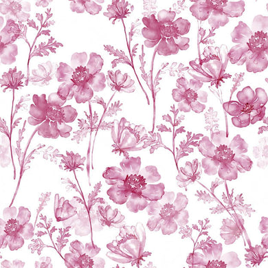 Soft Breeze Linen Curtain Fabric - Raspberry