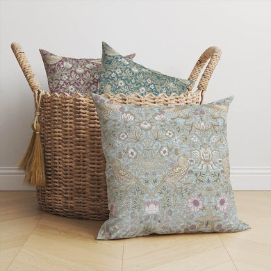 Songbird Upholstery Fabric in deep forest green, adds a touch of nature to your decor