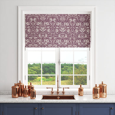 Sophia Linen Curtain Fabric - Augbergine, a beautiful and versatile choice for window treatments