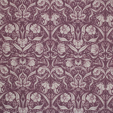 Sophia Linen Curtain Fabric - Augbergine