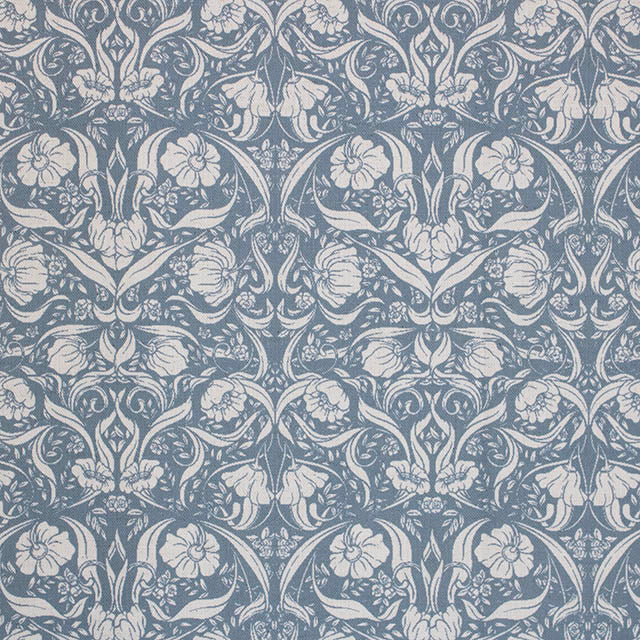 Sophia Linen Curtain Fabric - Cornish Slate
