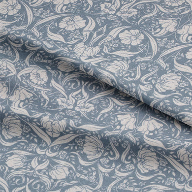 Sophia Linen Curtain Fabric - Cornish Slate