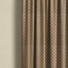 Taupe spot curtain fabric with timeless polka dots, versatile fabric for elegant and understated curtains