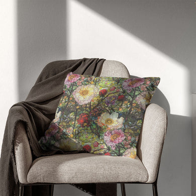 Beautiful and vibrant stained glass-inspired upholstery fabric perfect for adding a pop of color to any room