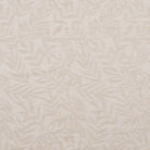 Flat swatch of Stratford Natural leaf design upholstery fabric in light neutral cream