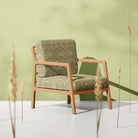 Kiwi Strawberry Thief Crib 5 velvet fabric upholstered on a statement chair