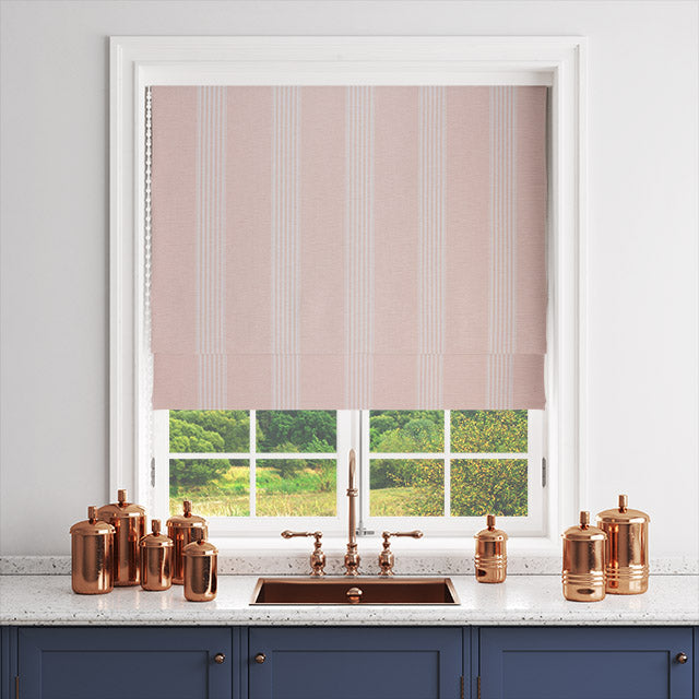 Suffolk Stripe Upholstery Fabric - Blush