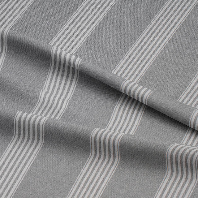 Suffolk Stripe Curtain Fabric - Grey