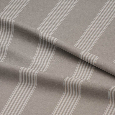 Suffolk Stripe Curtain Fabric - Pebble