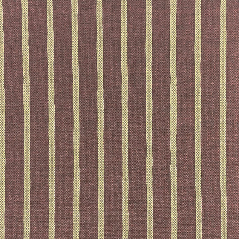 Suffolk Cherry striped upholstery fabric flat image, rich red cotton-linen stripe fabric by the metre for chairs and curtains