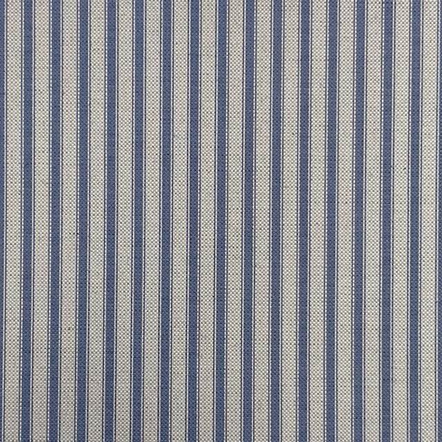Striped Tetbury Ticking Upholstery Fabric in Grey and Off-White
