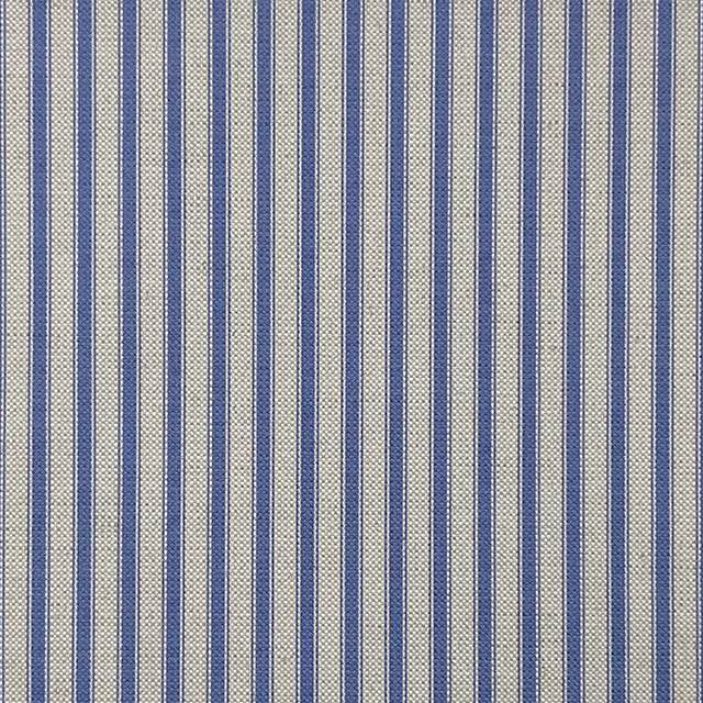 Tetbury Ticking Upholstery Fabric in Classic Blue and White Stripes, Perfect for Traditional and Farmhouse Style Home Decor Projects