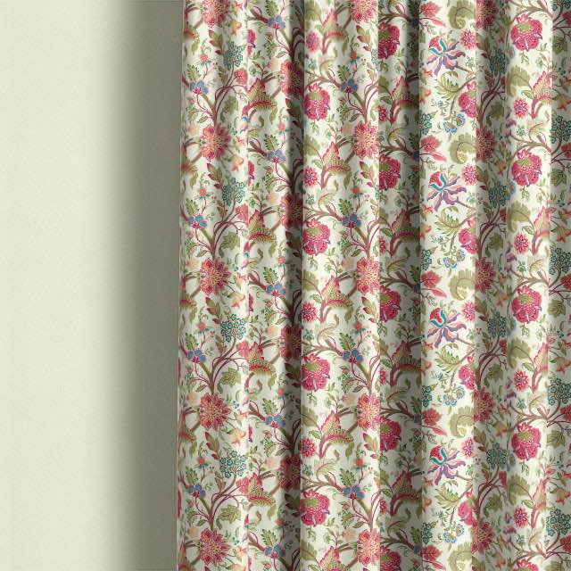 Ivory Tree of Life Fabric hanging in a sunlit room