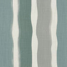 duck egg striped curtain fabric with subtle painterly stripe pattern on linen blend basecloth