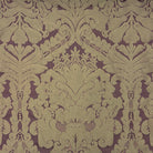 Deep plum damask curtain fabric woven heritage ornamental design