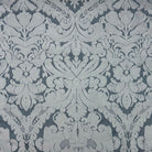 Teal damask curtain fabric woven classic decorative damask pattern