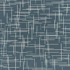 Ventura Navy cotton printed curtain fabric – blue printed curtain fabric in abstract linear pattern