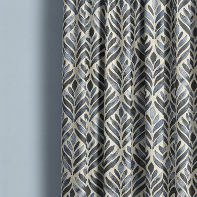 Watercolour Leaves Upholstery Fabric with green and blue leaf pattern, perfect for home decor projects and adding a touch of nature to any space