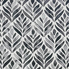 Flat image of Watercolour Foliage Velvet Fabric in Charcoal – dark leaf-patterned velvet upholstery fabric