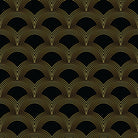 Waverly Ebony Gold art deco velvet upholstery fabric flat image