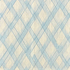 Windemere blue fabric with geometric diamond pattern – upholstery and curtain fabric close-up