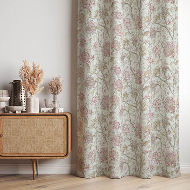  Windsor Curtain Fabric in elegant silver with understated stripe detailing and chic appeal