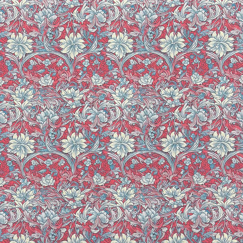 Bold cerise pink floral velvet fabric for upholstery and blinds