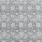 Elegant pewter grey floral velvet fabric for curtains and soft furnishings