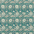 Floral printed teal velvet fabric for stylish upholstery or curtain use