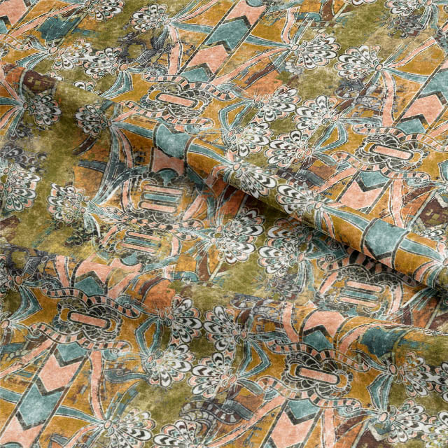Zanjan Linen Curtain Fabric - Moss