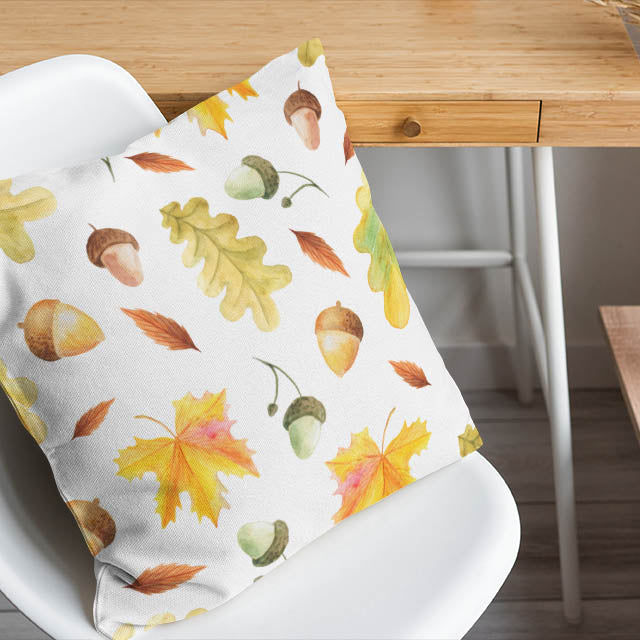 Acorn Cotton Curtain Fabric Amber Nature Inspired Design The