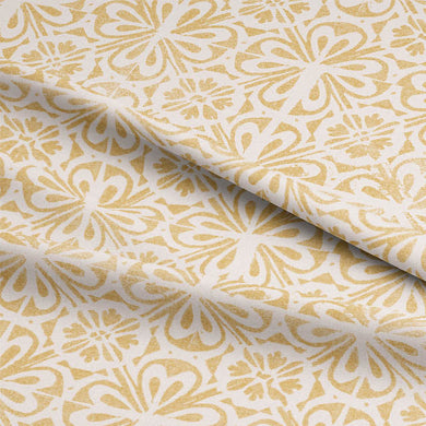 Ajmer Linen Curtain Fabric - Ochre