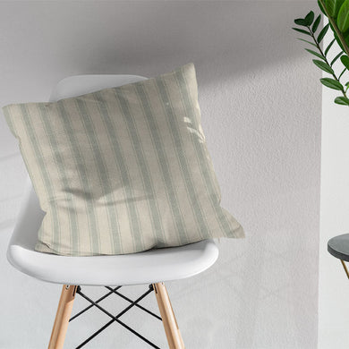 Albany Stripe Cotton Curtain Fabric - Duck Egg