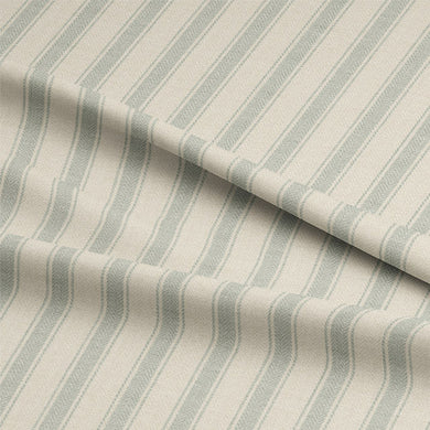 Albany Stripe Cotton Curtain Fabric - Duck Egg