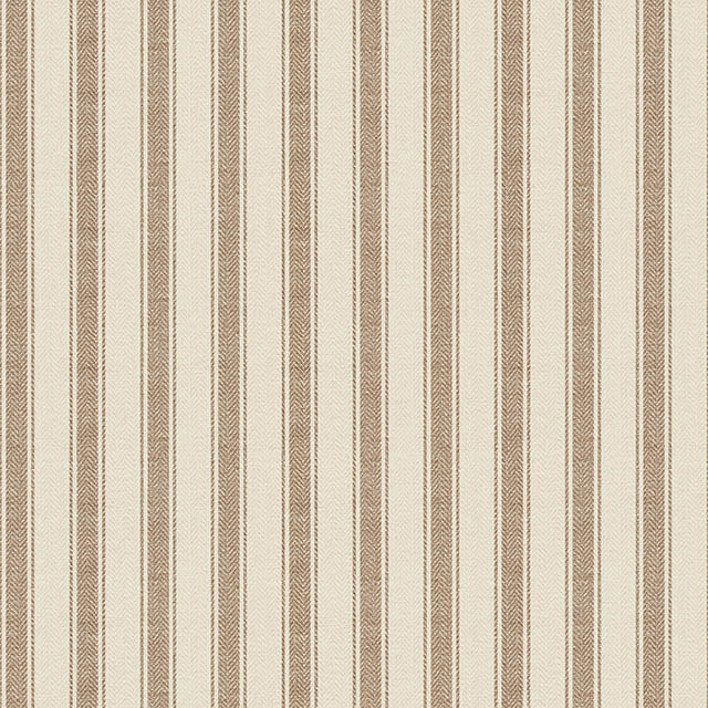 Albany Stripe Cotton Curtain Fabric - Latte