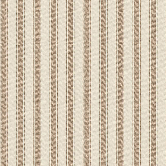 Albany Stripe Cotton Curtain Fabric - Latte