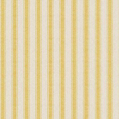 Albany Stripe Cotton Curtain Fabric - Ochre