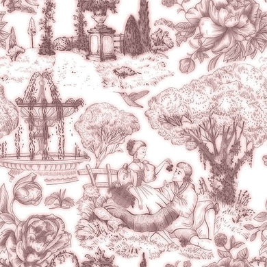 Échantillon de tissu Auvergne Toile De Jouy - Or Rose
