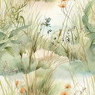 Beach Dunes Cotton Curtain Fabric in Green with Natural Texture and Soft Feel