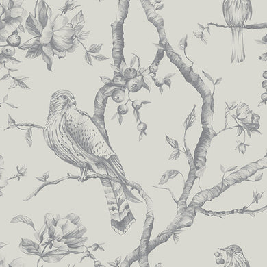 Bilberry Linen Curtain Fabric - Dove Grey