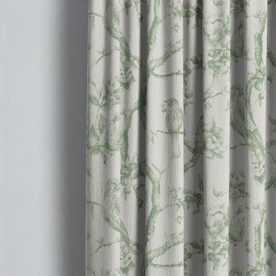 Bilberry Linen Curtain Fabric - Green